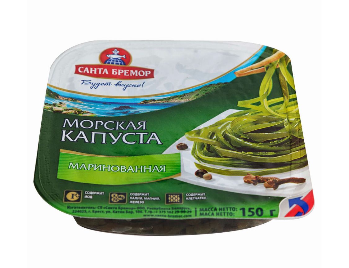Морская капуста маринованная Santa Bremor 150g